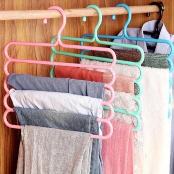 587 5 In 1 Multipurpose Plastic Hanger Assorted (5-layer) 587 5 In 1 Multipurpose Plastic Hanger Assorted (5-layer)